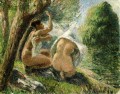 bathers 3 1894 Camille Pissarro Impressionistic nude